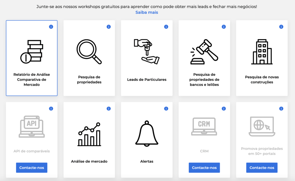 Selecione o relatório de análise comparativa de mercado