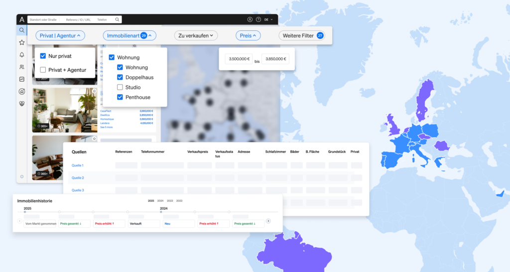 Die Schnittstelle von CASAFARI Property Sourcing: Lösungen zur Datenintegration